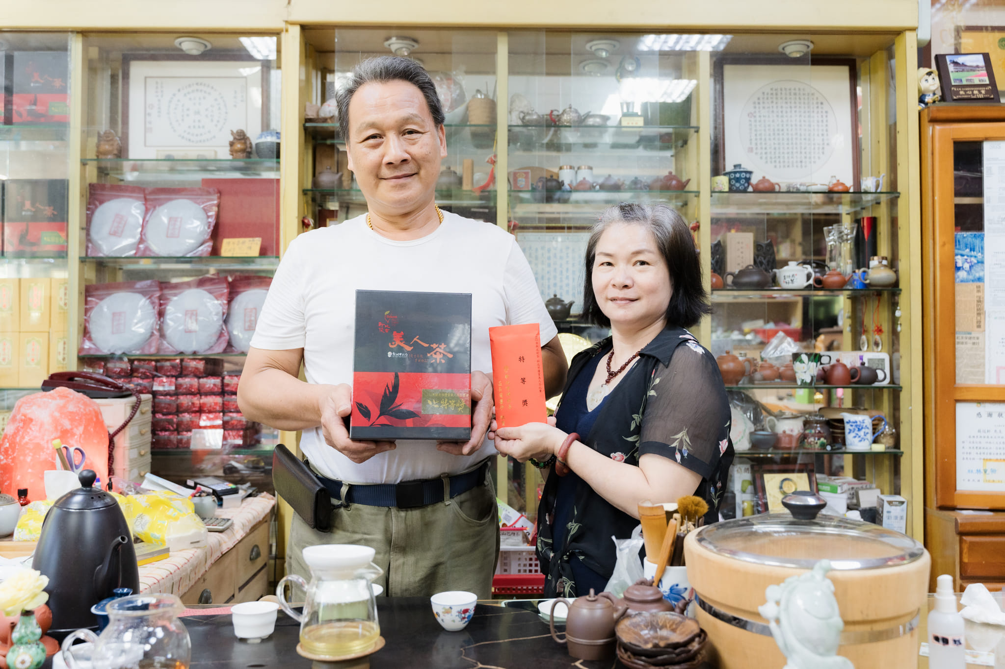 坪林茶王夫婦