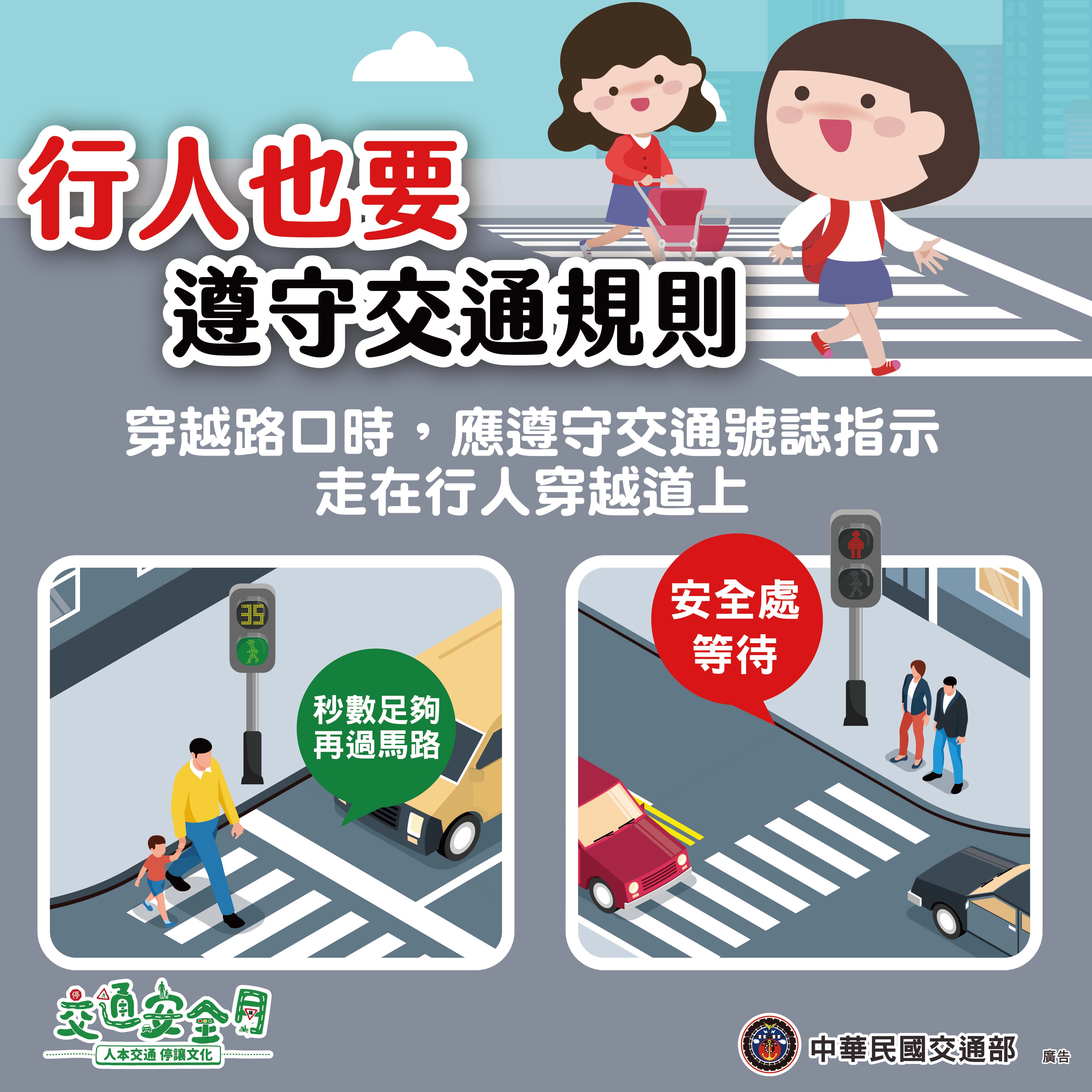 交通安全月-行人也要遵守交通規則